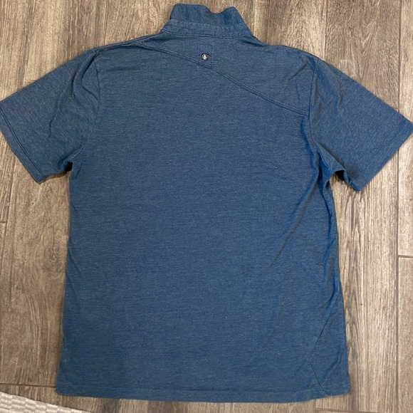 Volcom Men's Heather Blue Polo Shirt - Picture 5 of 5